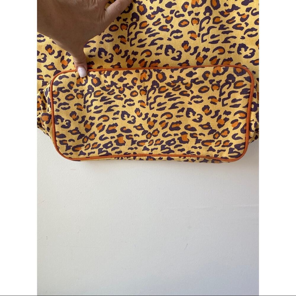 Large Canvas Leopard Print Zippered Tote - image 4